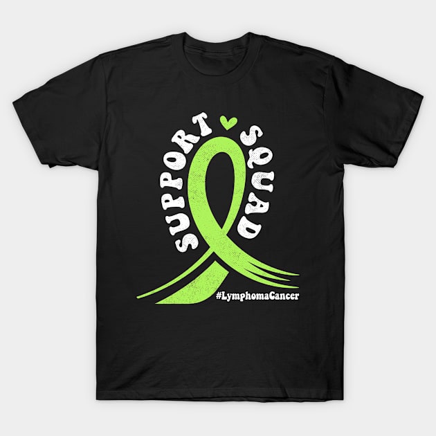 Lymphoma Cancer Ribbon Support Squad Awareness T-Shirt by TShirtHook